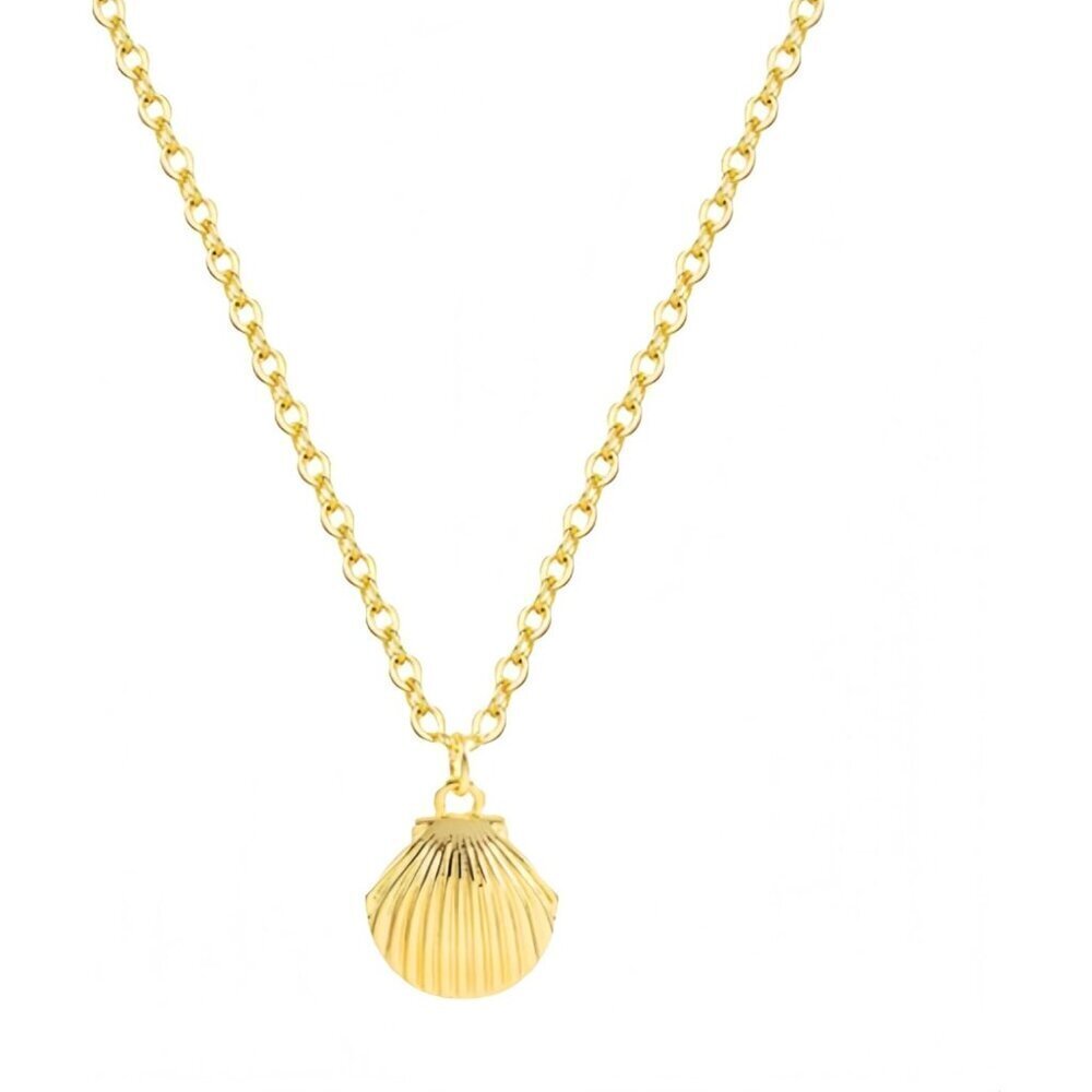 Beach Charm Necklace for Women Gold or Silver Plated with Shell Turtle Starfish